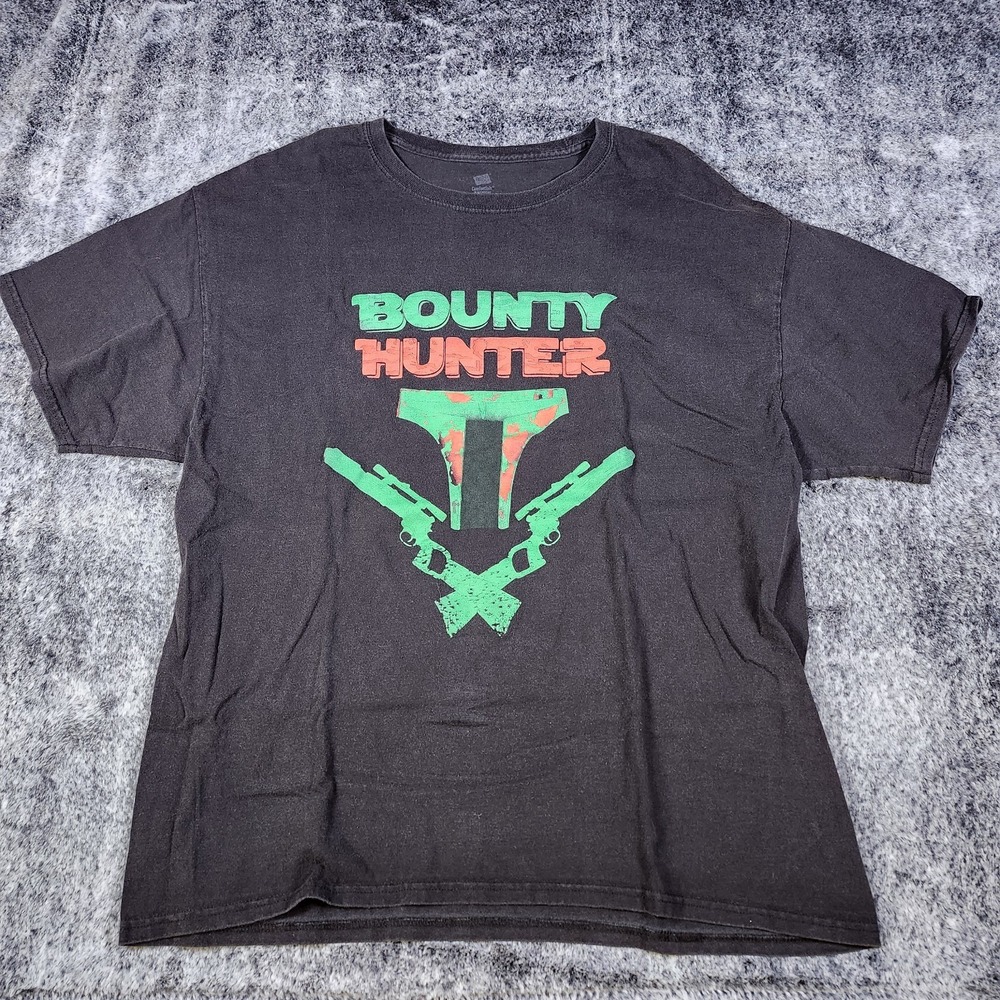 Star Wars Bounty Hunter Code Of Honor XL Hanes Heavyweight Y2k Retro Modern Yodi